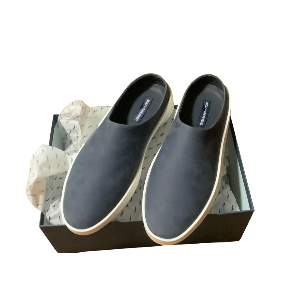 Wolf & Shepherd Cruise Mule Navy Nubuck M7.5 W9 MFT-0110-412-D075 #494 F
